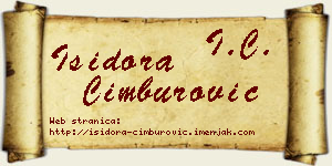Isidora Čimburović vizit kartica